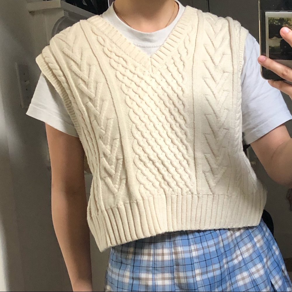 Petite Studio NYC Senna Vest Ivory XS